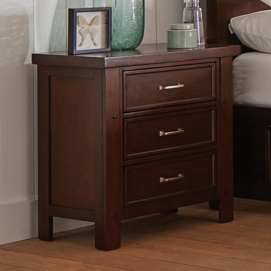 Barstow - Drawer Rectangular Nightstand - Brown