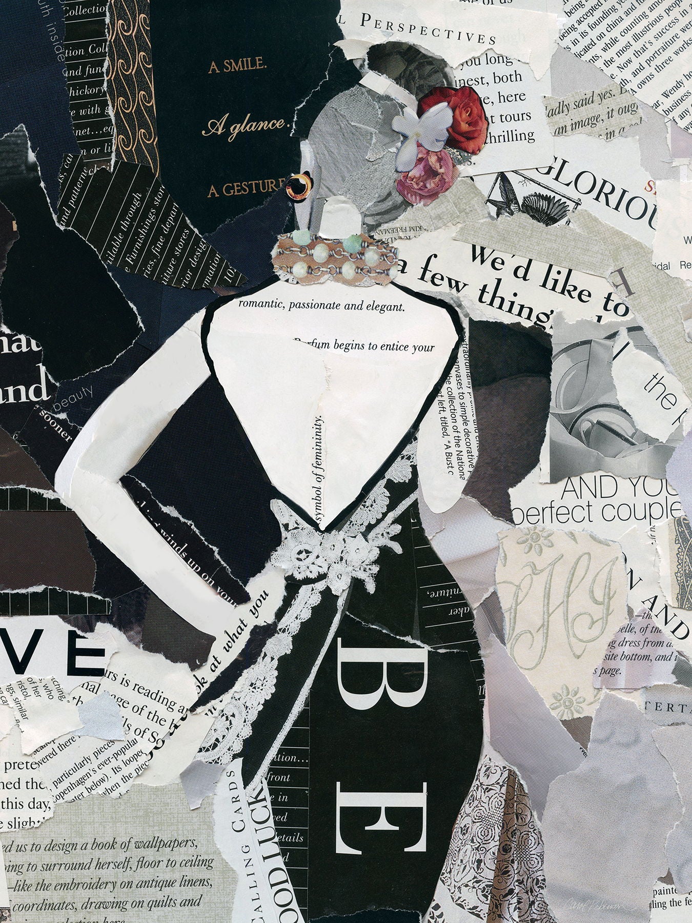 Framed Small - Fashion Mosaic II By Carol Robinson