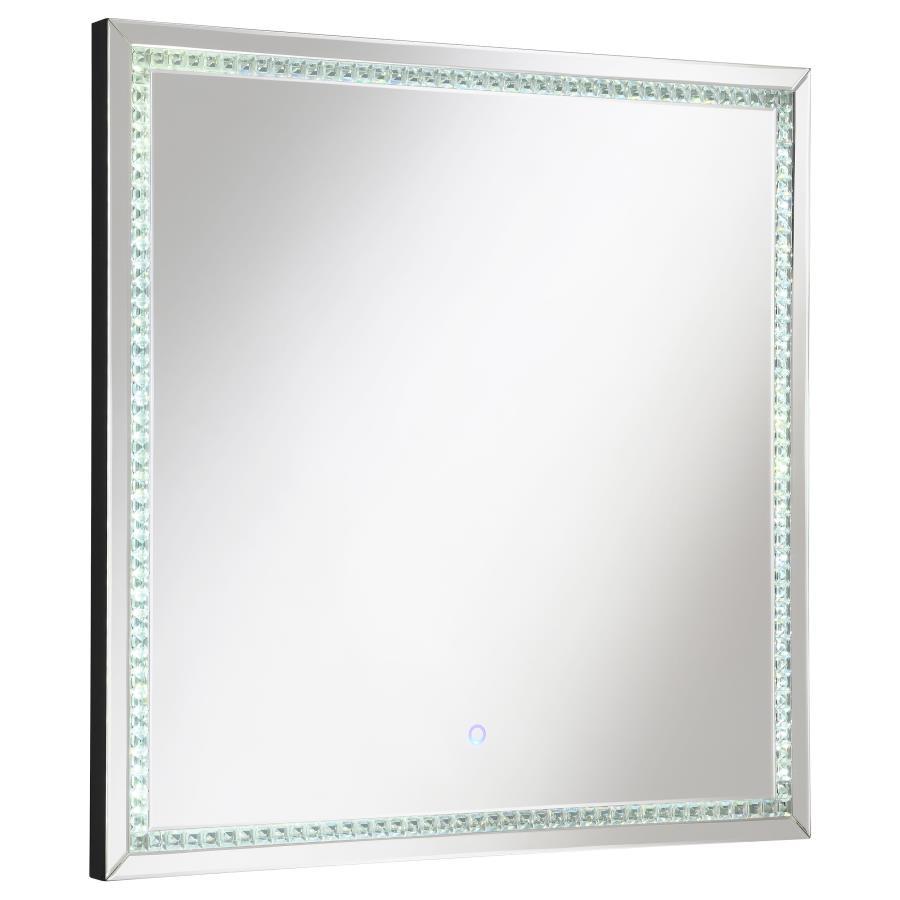 Noelle - Square Wall Mirror With Led Lights