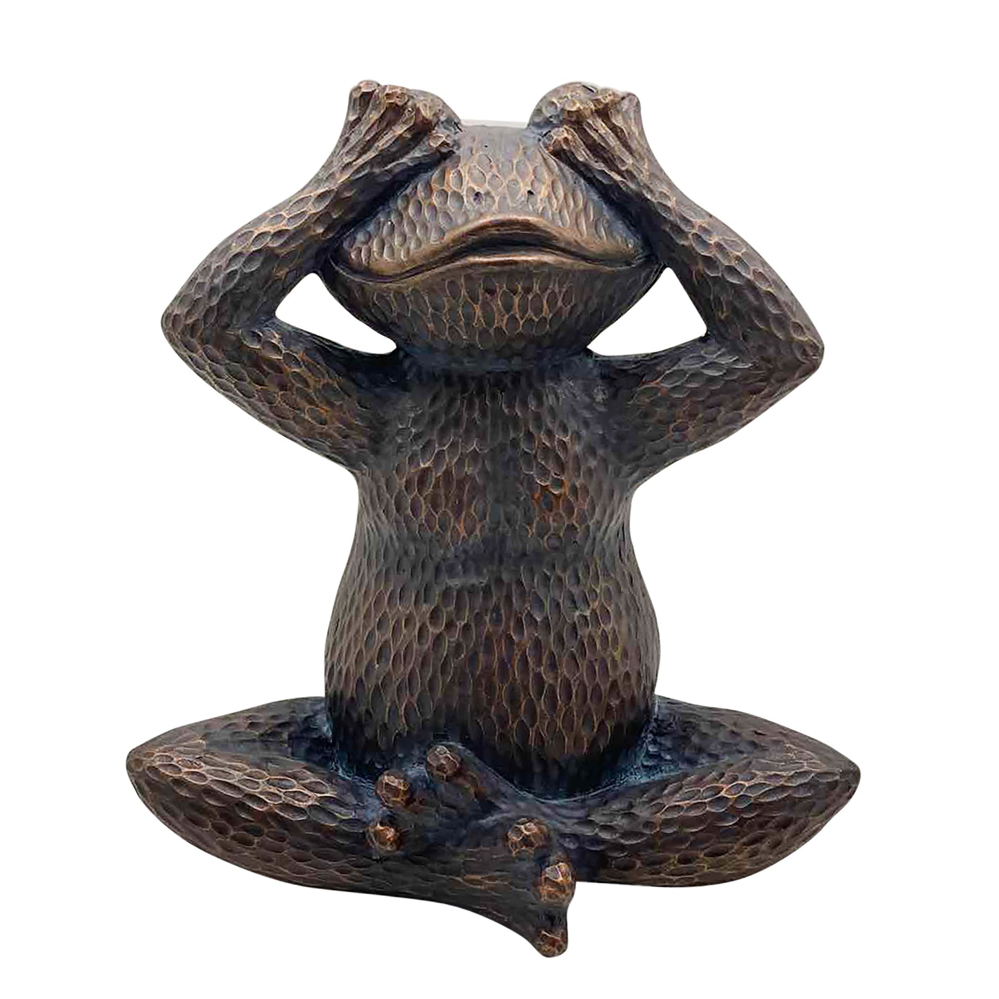 Resin No See Frog 16" - Metallic Blue