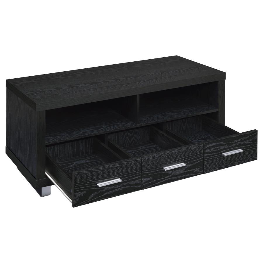 Coaster - 3-drawer Black Oak TV Console