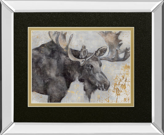 Alces Train I By Beverley Hawksley - Mirror Framed Print Wall Art - Black