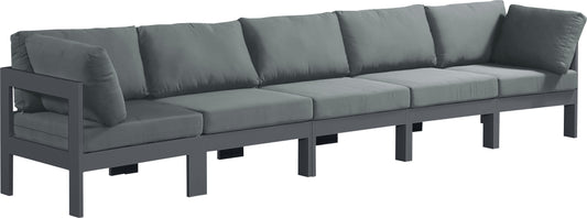 Nizuc - Outdoor Patio Modular Sofa - Dark Grey - Metal