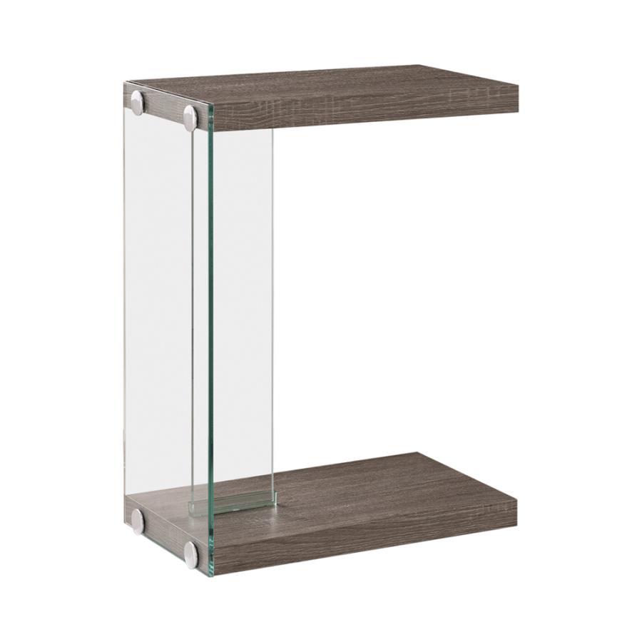 Alison - C-Shape Accent Table - Gray