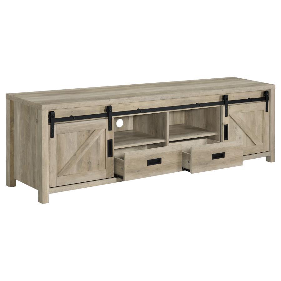 Madra - TV Console With Sliding Doors - Light Brown