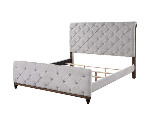 Andria - Queen Bed - Reclaimed Oak Finish