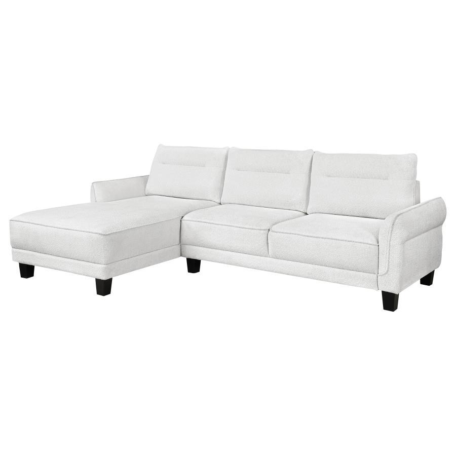 Caspian Upholstered Curved Arms Sectional Sofa