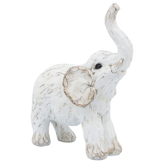 8" Elephant Figurine - White