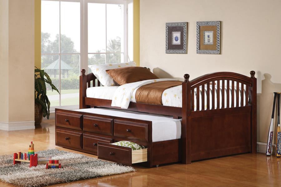 Norwood - Twin Bed With Trundle And Drawers - Brown