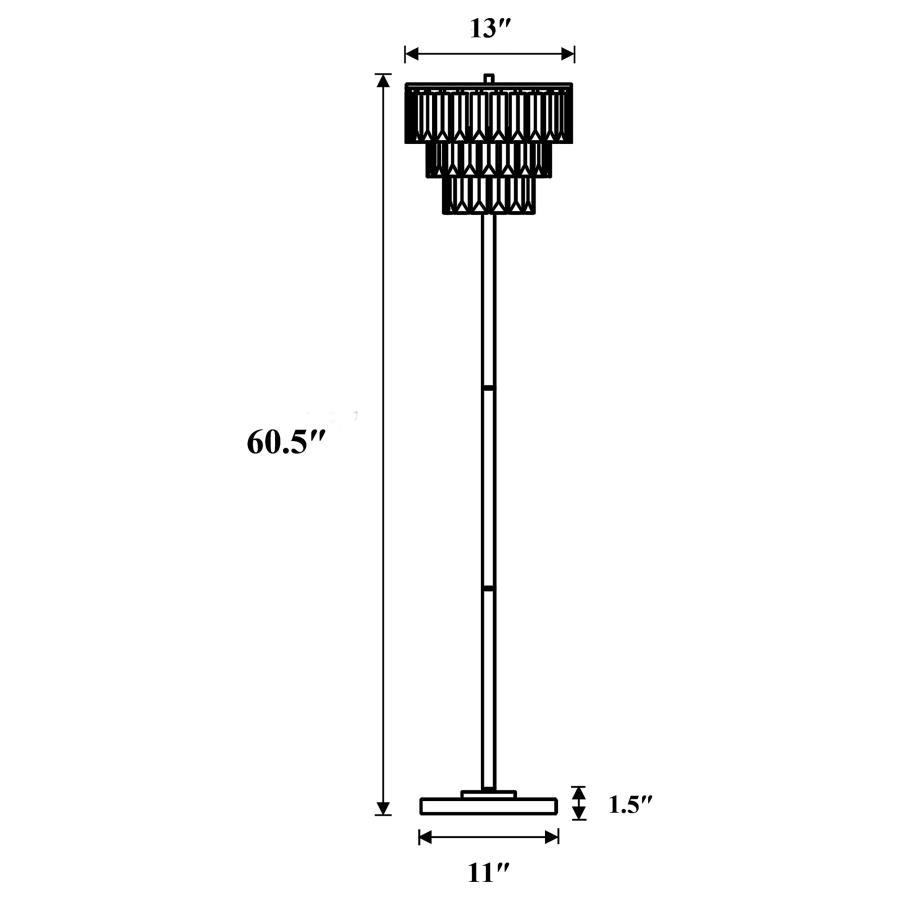 Anya - Metal Base Floor Lamp - White