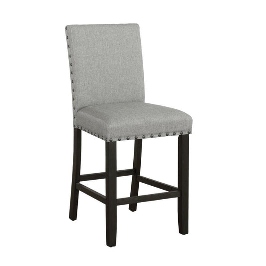 Kentfield - Back Upholstered Counter Height Stool (Set of 2) - Pearl Silver