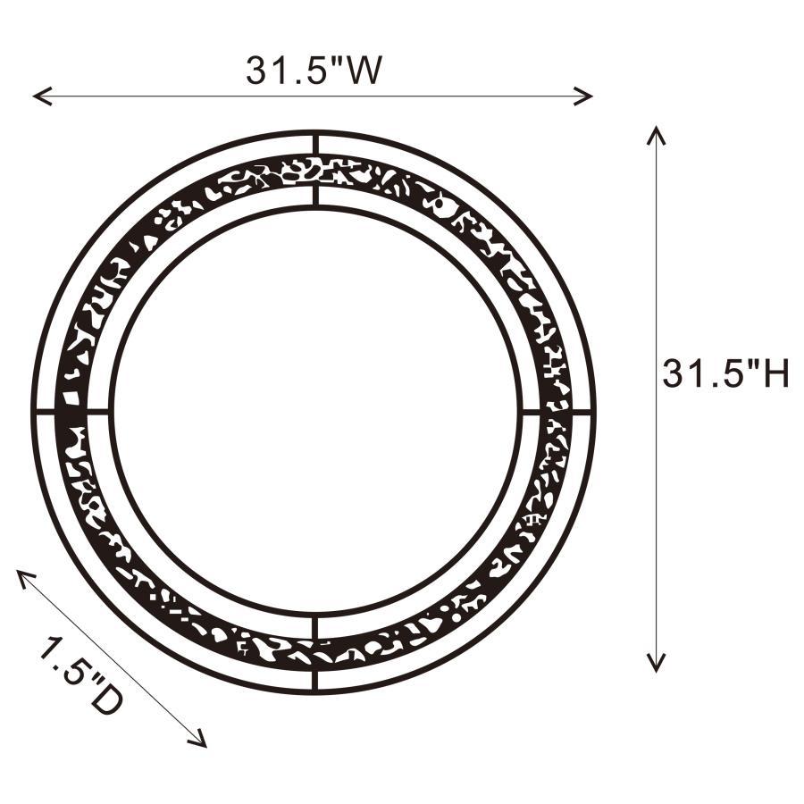 Lixue - Round Wall Mirror With Led Lighting - Pearl Silver