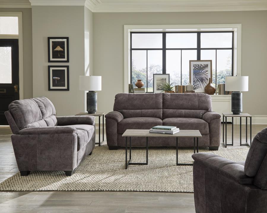 Hartsook - Upholstered Pillow Top Arm Chair - Gray