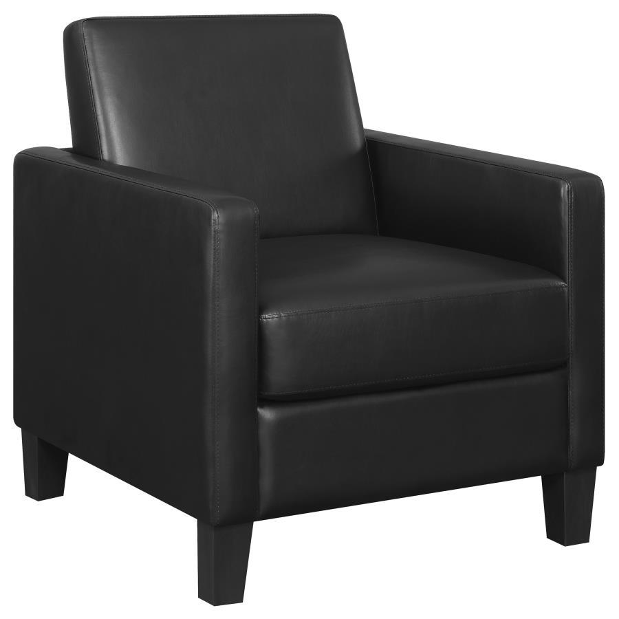 Julio - Accent Chair - Black - Faux Leather