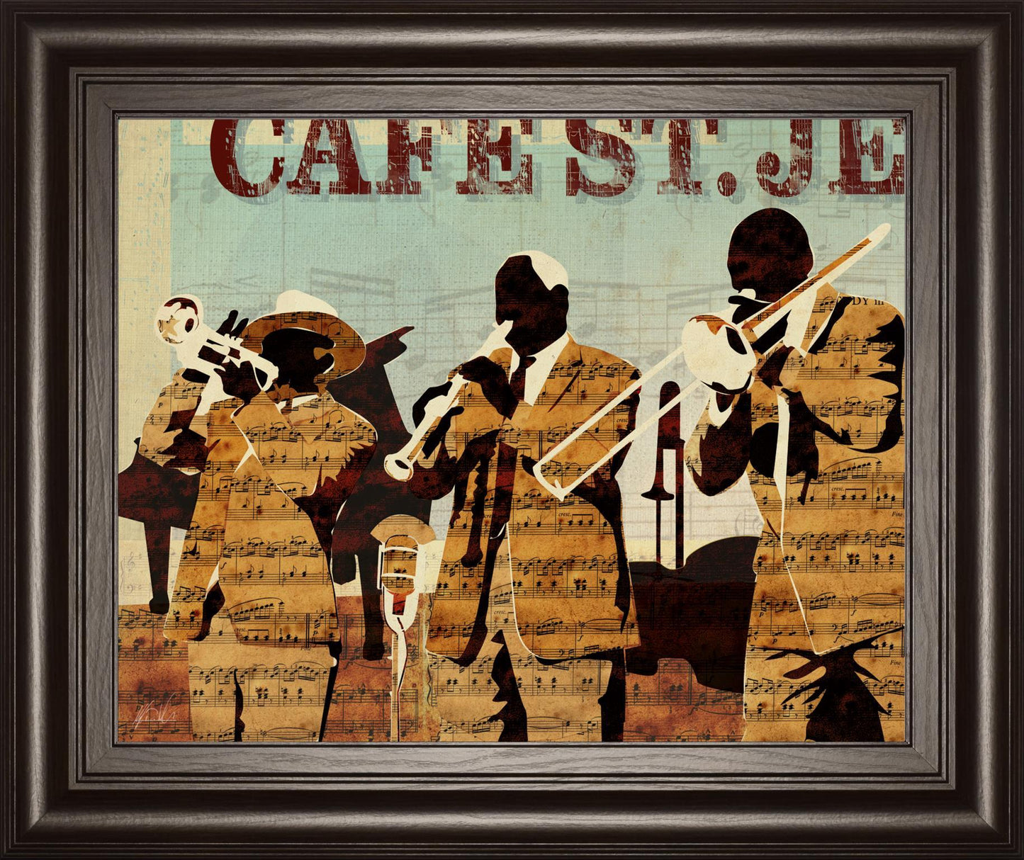 Cafe St. Jean By Kyle Mosher 22x26 - Light Brown