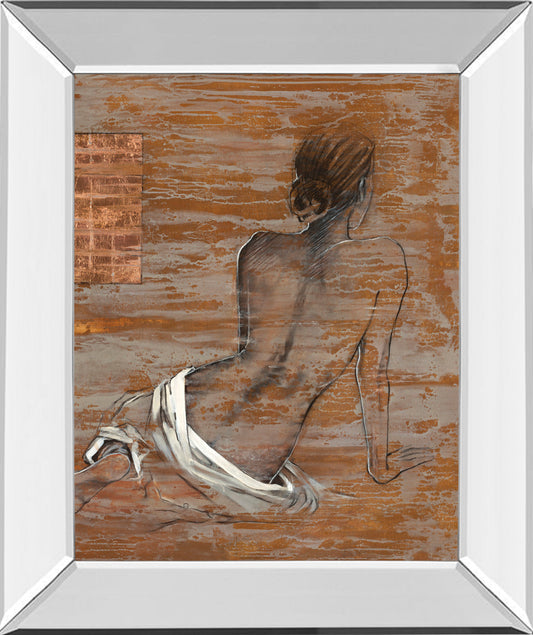 Vivenne By Saro - Mirror Framed Print Wall Art - Dark Brown