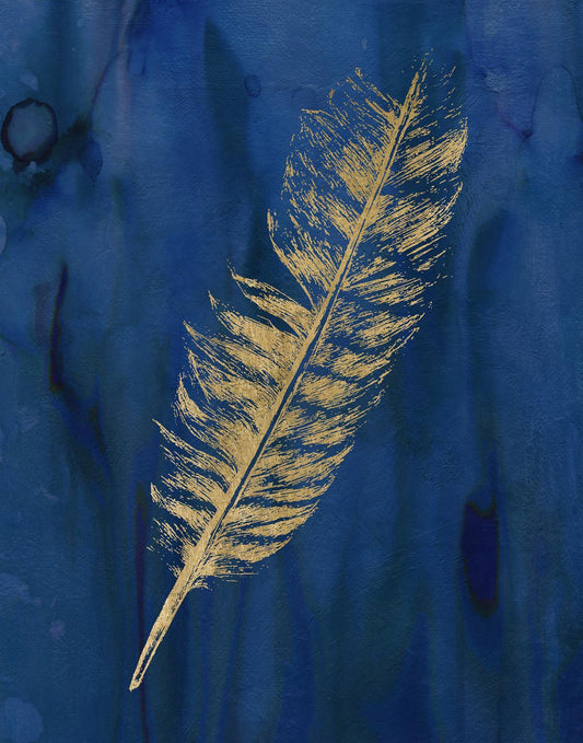 Framed - Golden Feather I By Carol Robinson