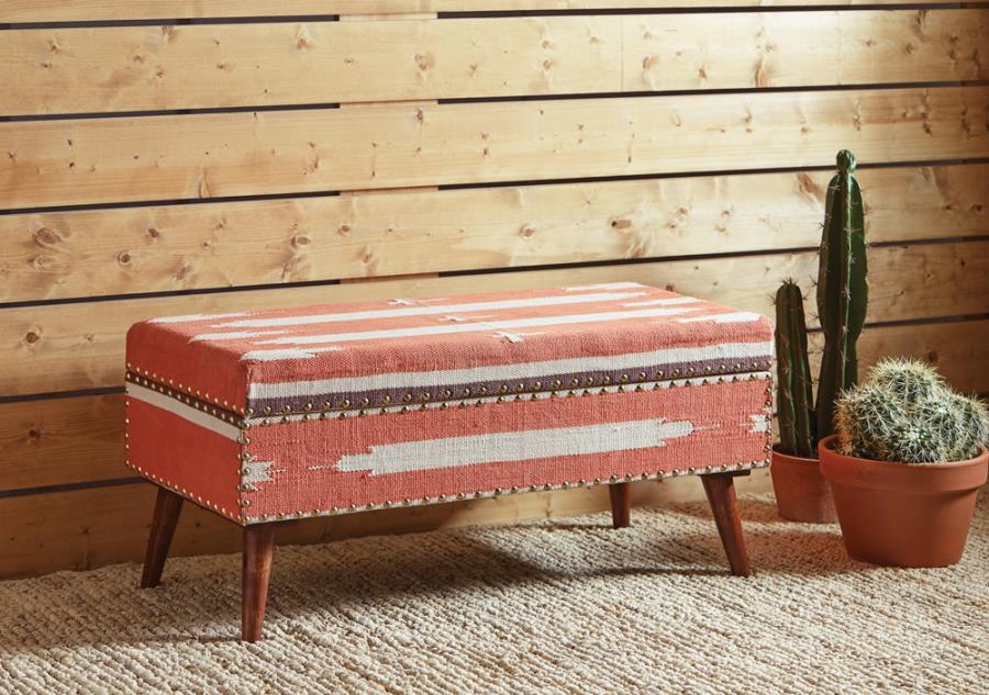 Noah - Upholstered Benche - Red