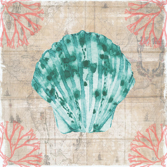 Framed - Coral Cove I By Susan Jill