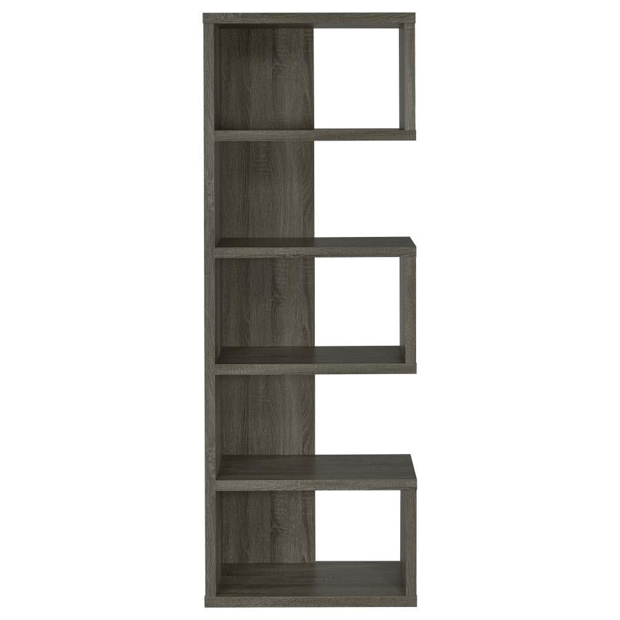 Coaster - 5-tier Alternating Boxes Design Bookcase