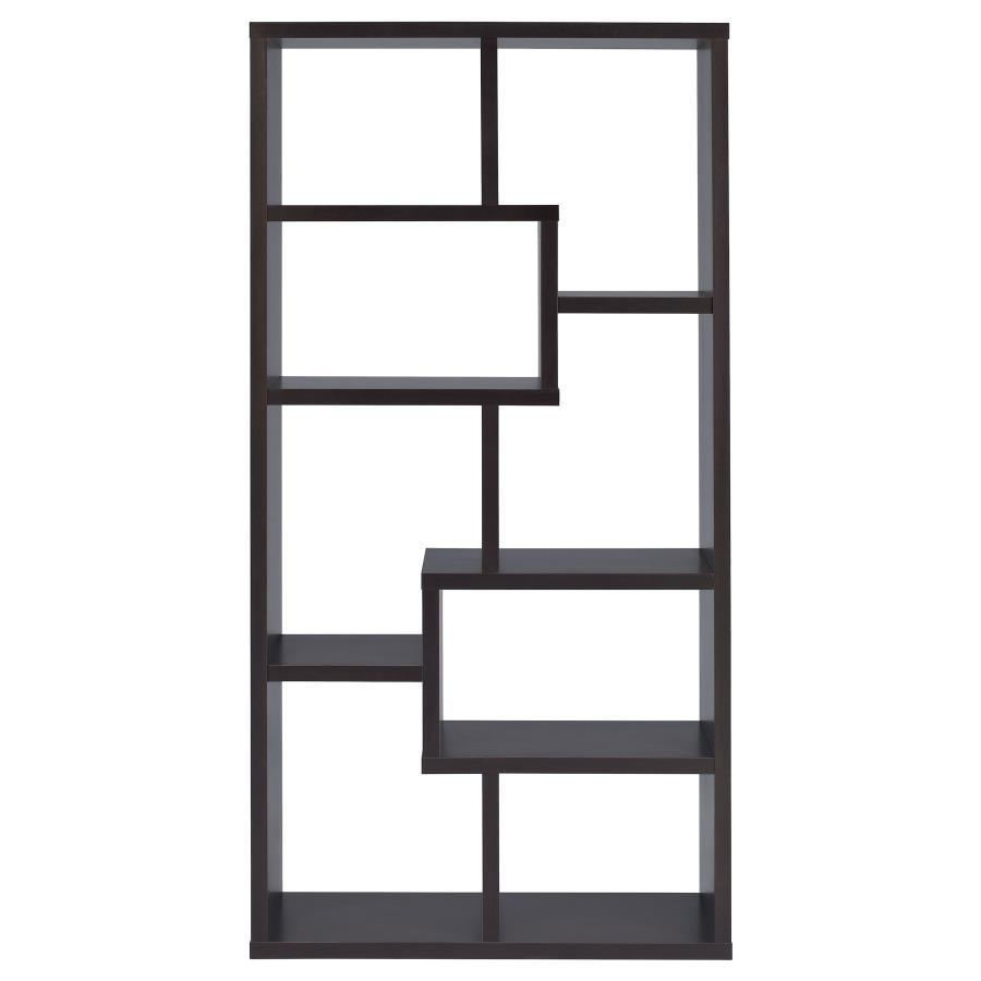 Coaster - 10-shelf Geometric Bookcase