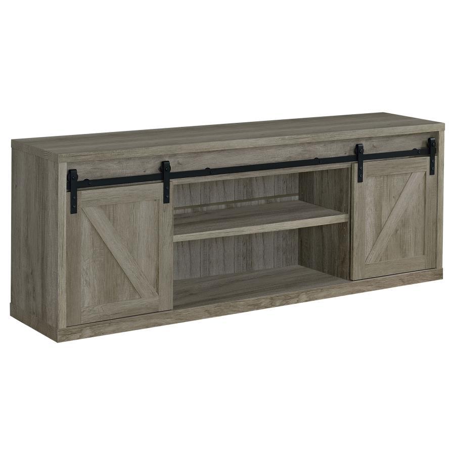 Coaster - 3-shelf Sliding Doors TV Console