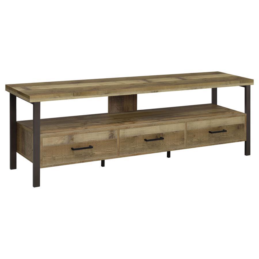 Coaster - 3-drawer Weathered Pine TV Console