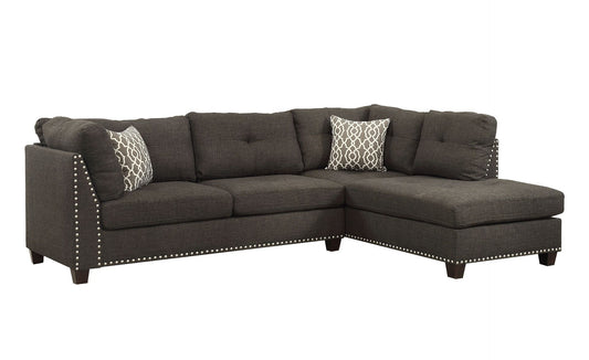 Laurissa - Sectional Sofa - Charcoal Linen - 35"