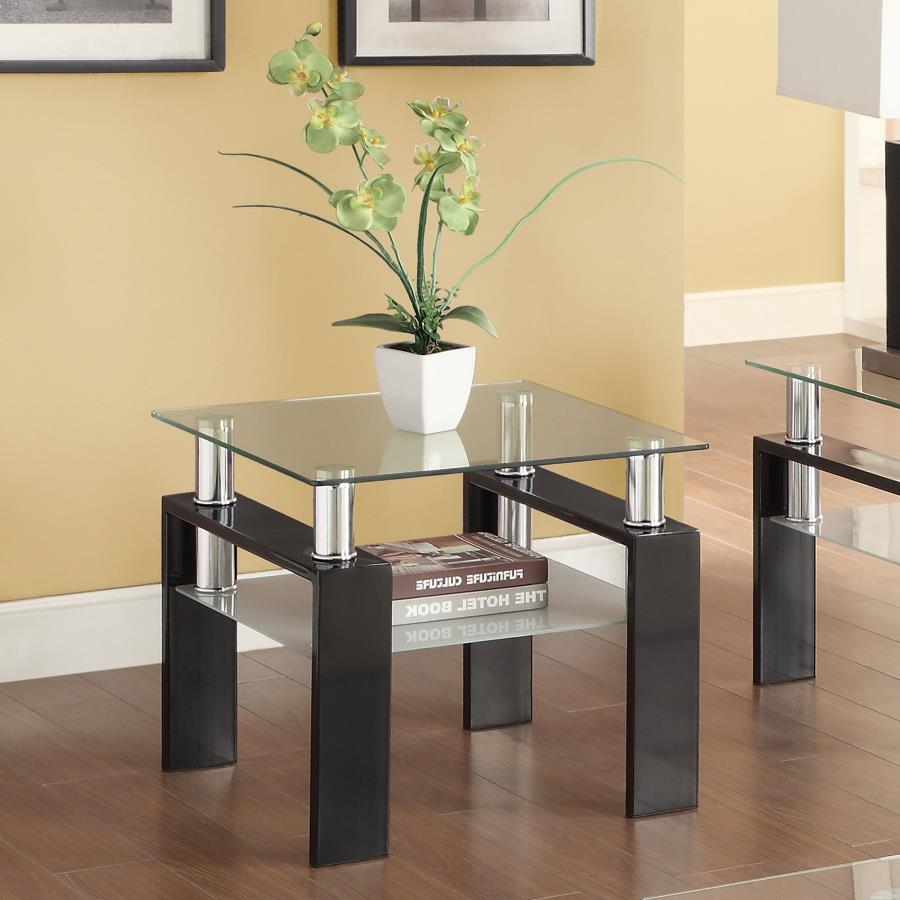 Dyer - End Table With Shelf - Black