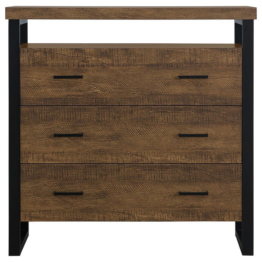 Thompson - 3-Drawer Accent Cabinet With Frame Legs - Light Brown