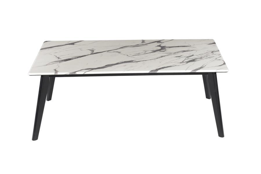 Bayhill - Rectangle Faux Marble Top Coffee Table - White