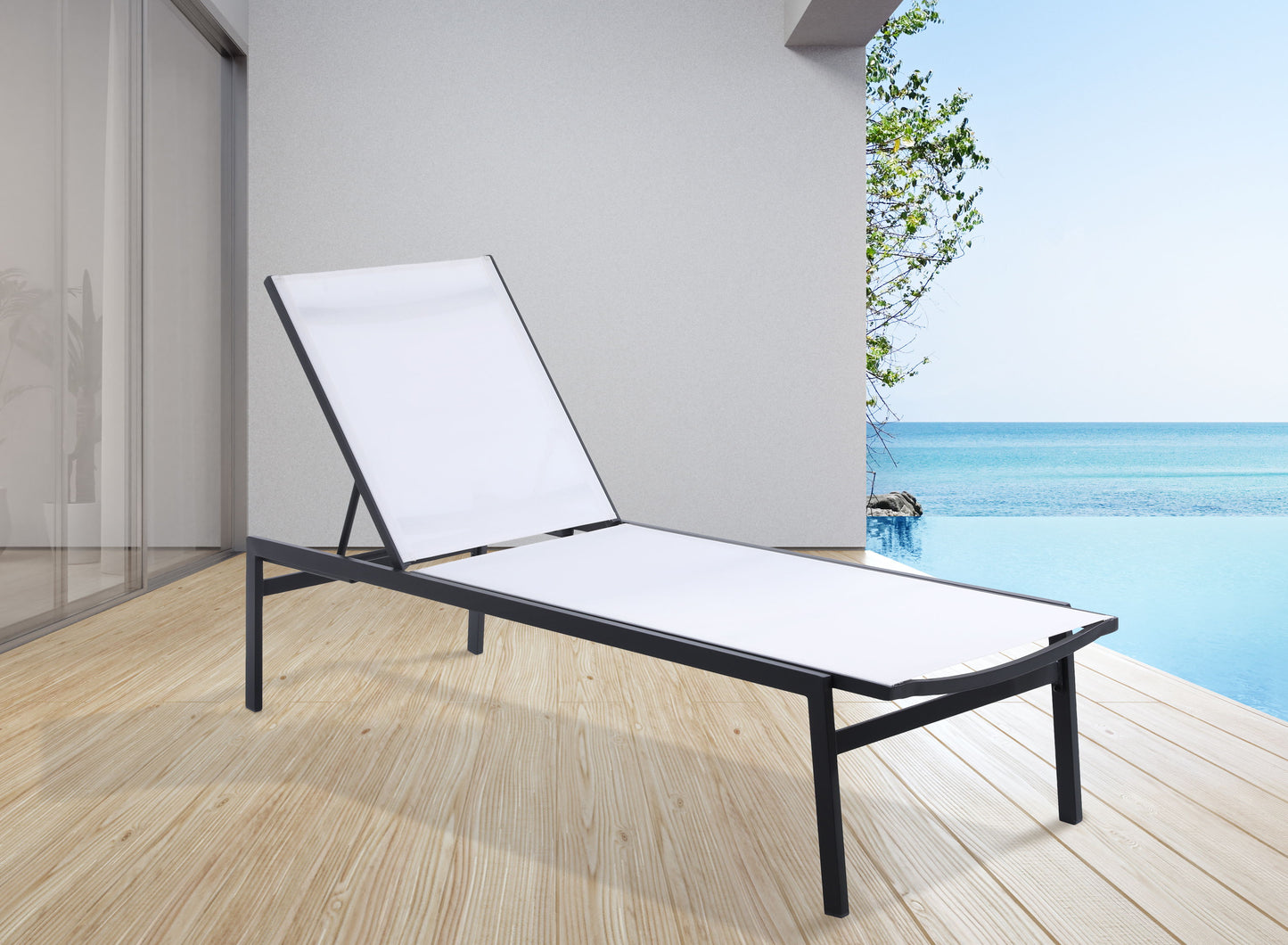 Santorini - Outdoor Patio Chaise Lounge Chair