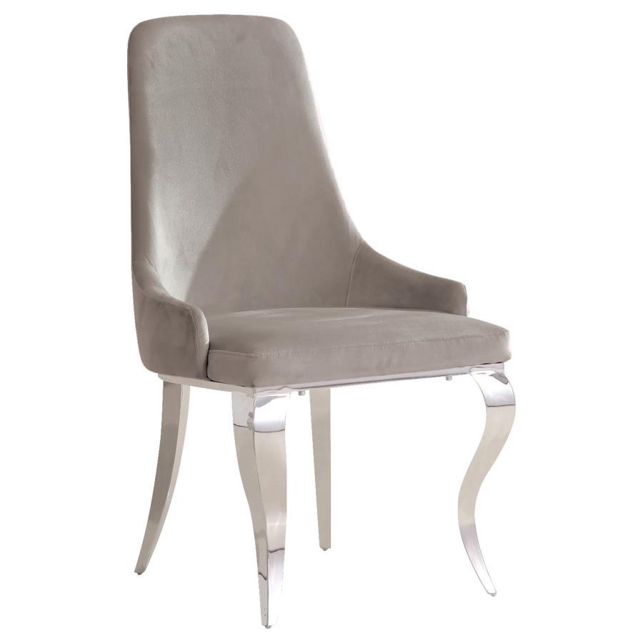 Coaster - Curved Chrome Legs Dining Chair