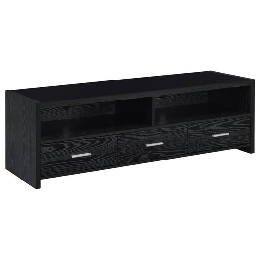 Coaster - 3-drawer Black Oak TV Console