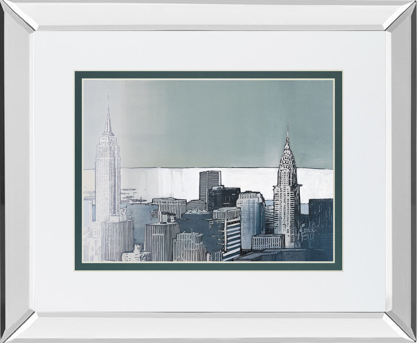 Chrysler And Empire State Spain By Farre` J. Mirrored Frame