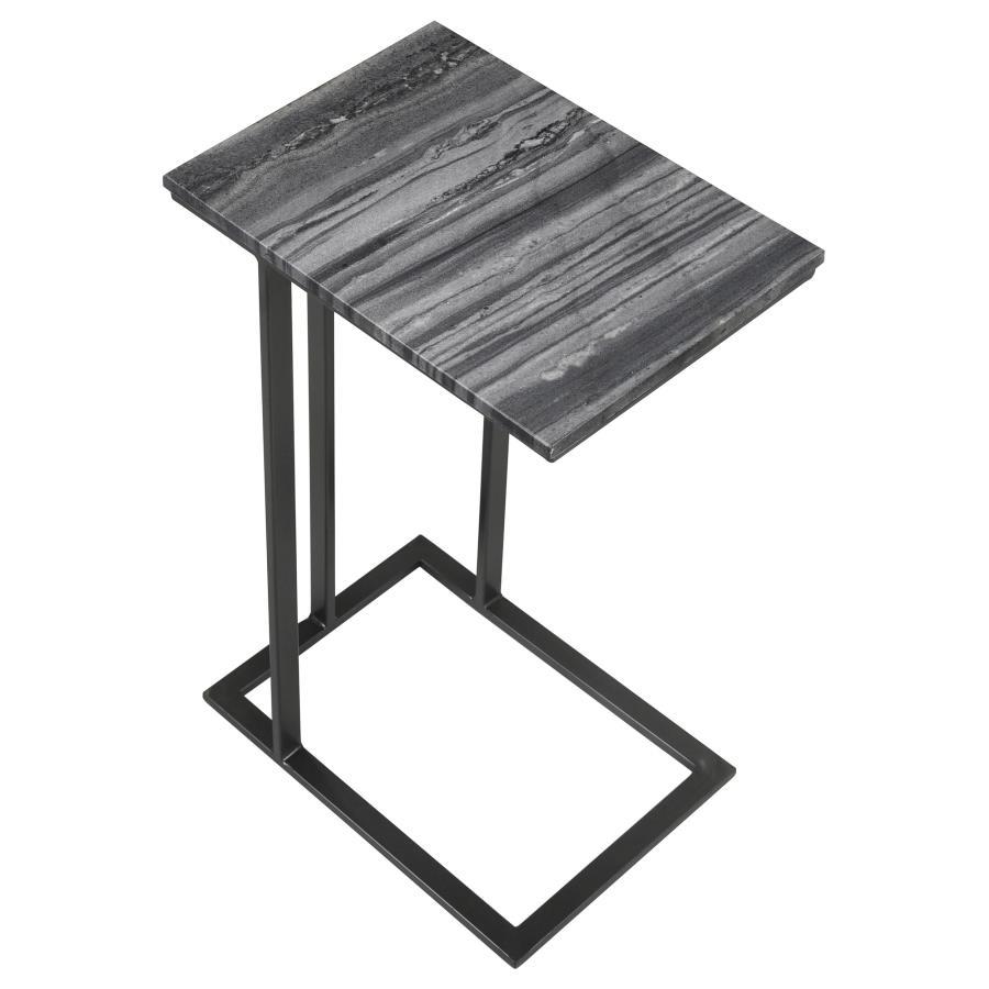 Vicente - C-shape Accent Table - Black