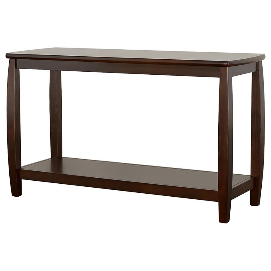 Dixon - Rectangular Sofa Table With Lower Shelf - Brown