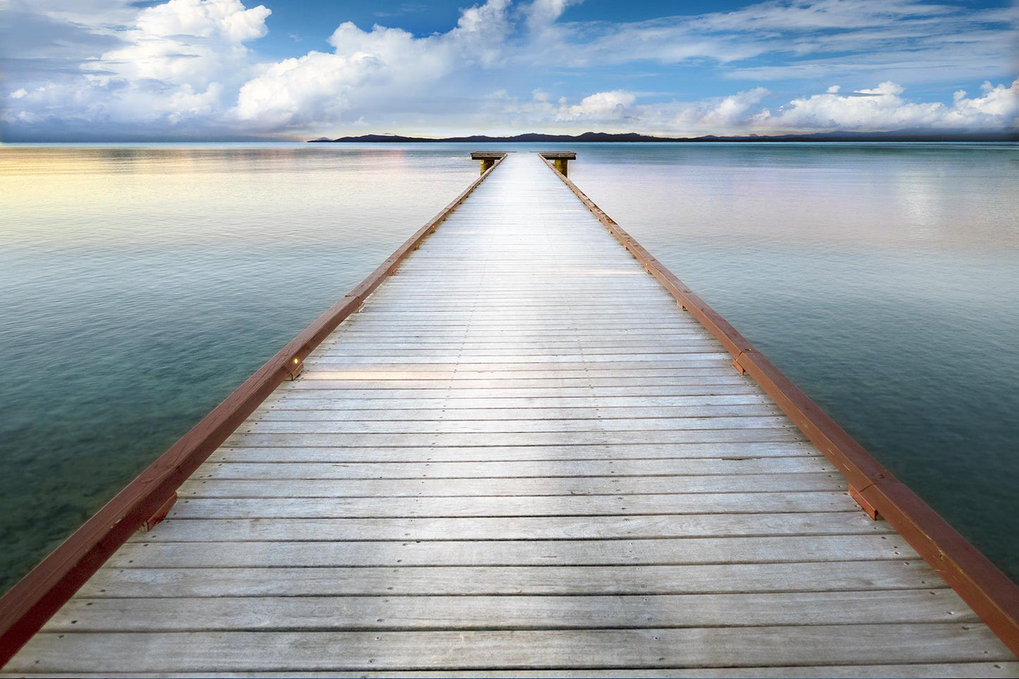 Framed Small - Long View Pier By Danita Delimont