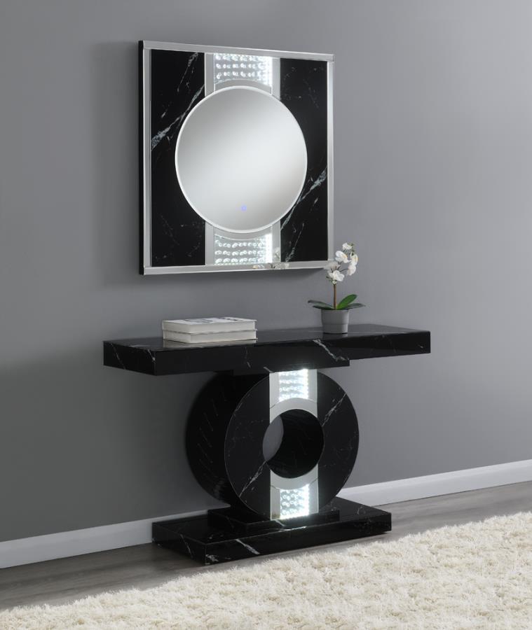 Carter - Square Led Wall Mirror - Pearl Silver