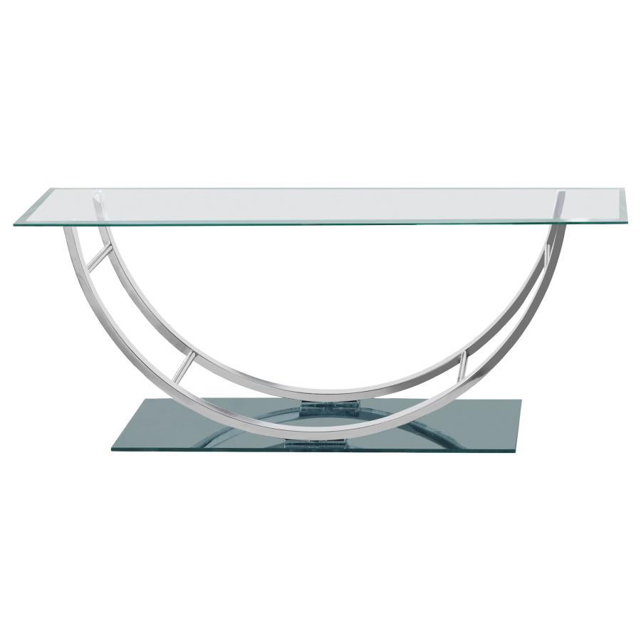 Danville - U-shaped Coffee Table - Pearl Silver