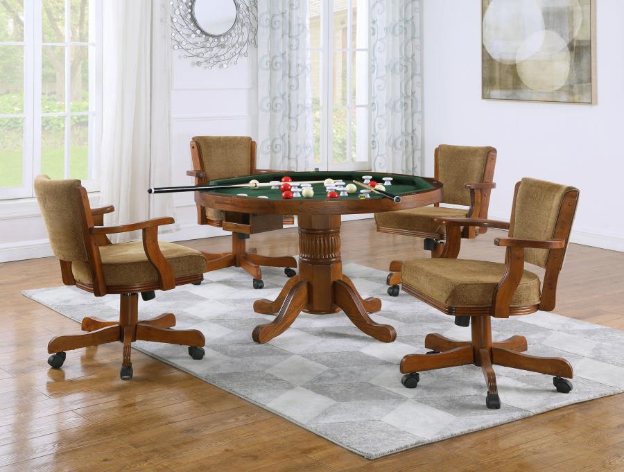 Mitchell - Three-in-one Game Table Four Arm Chairs