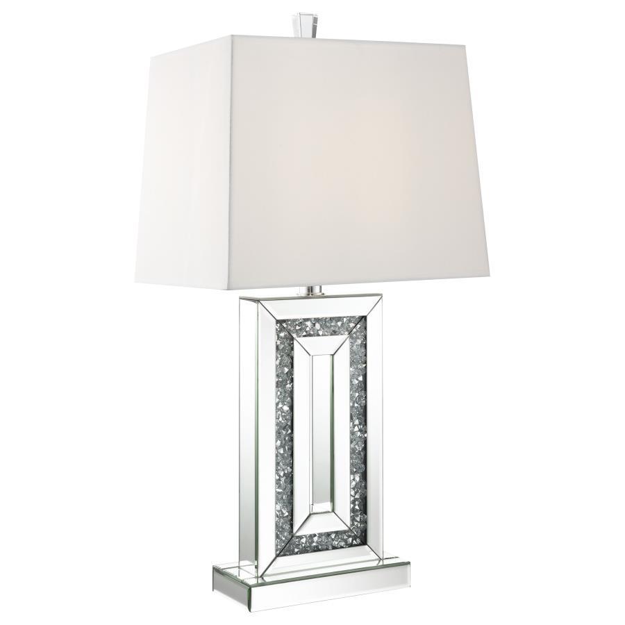 Ayelet - Table Lamp With Mirror Tile Base - Pearl Silver