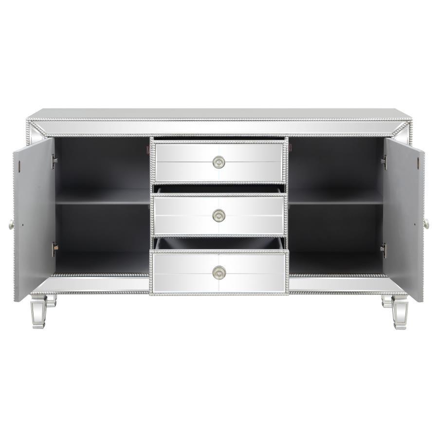 Leticia - 3-Drawer Accent Cabinet - Pearl Silver