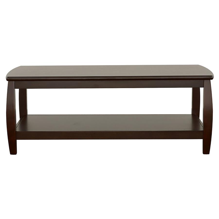 Dixon - Rectangular Coffee Table With Lower Shelf - Brown