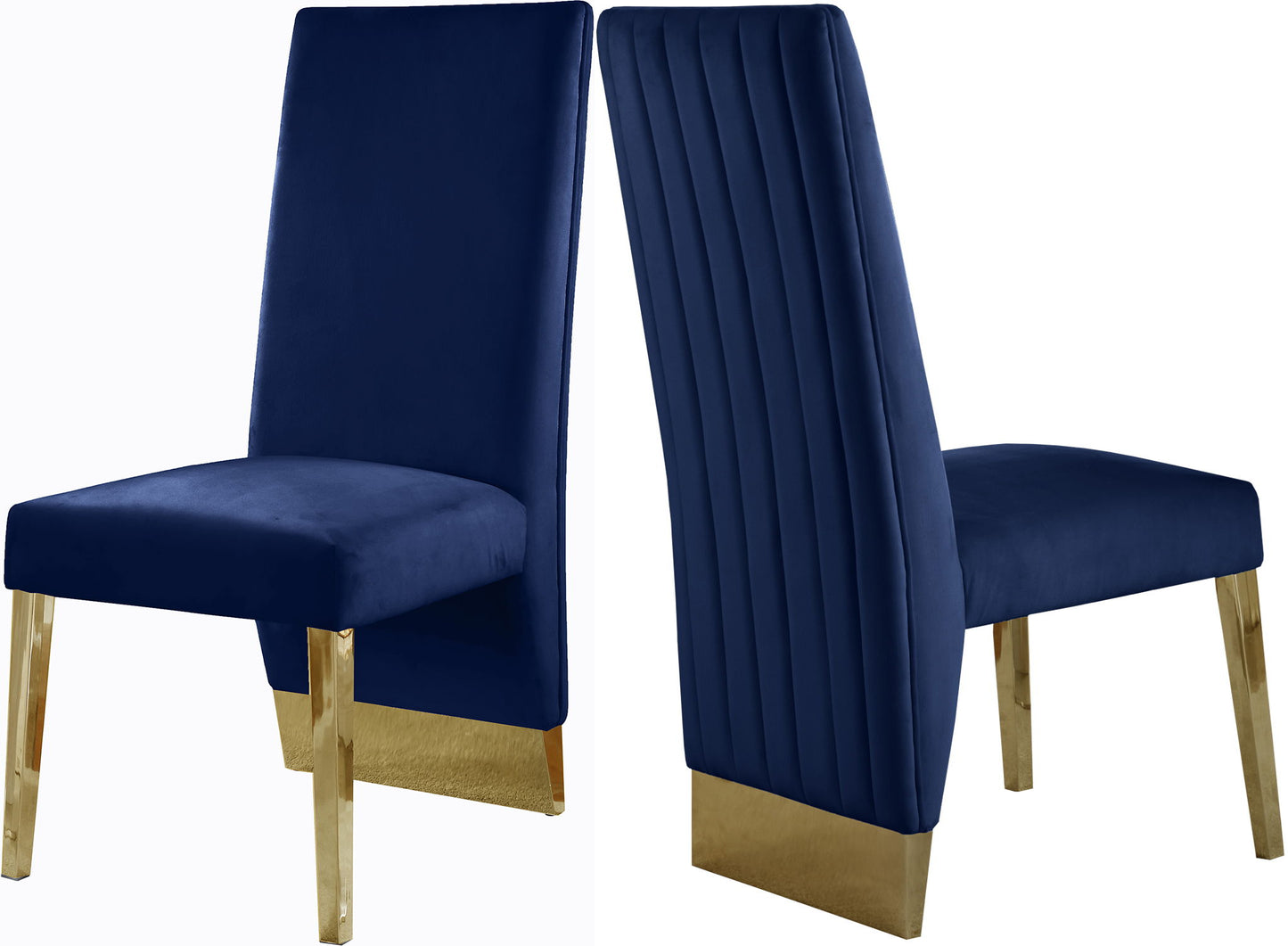 Porsha - Dining Chair with Gold Legs(Set of 2)