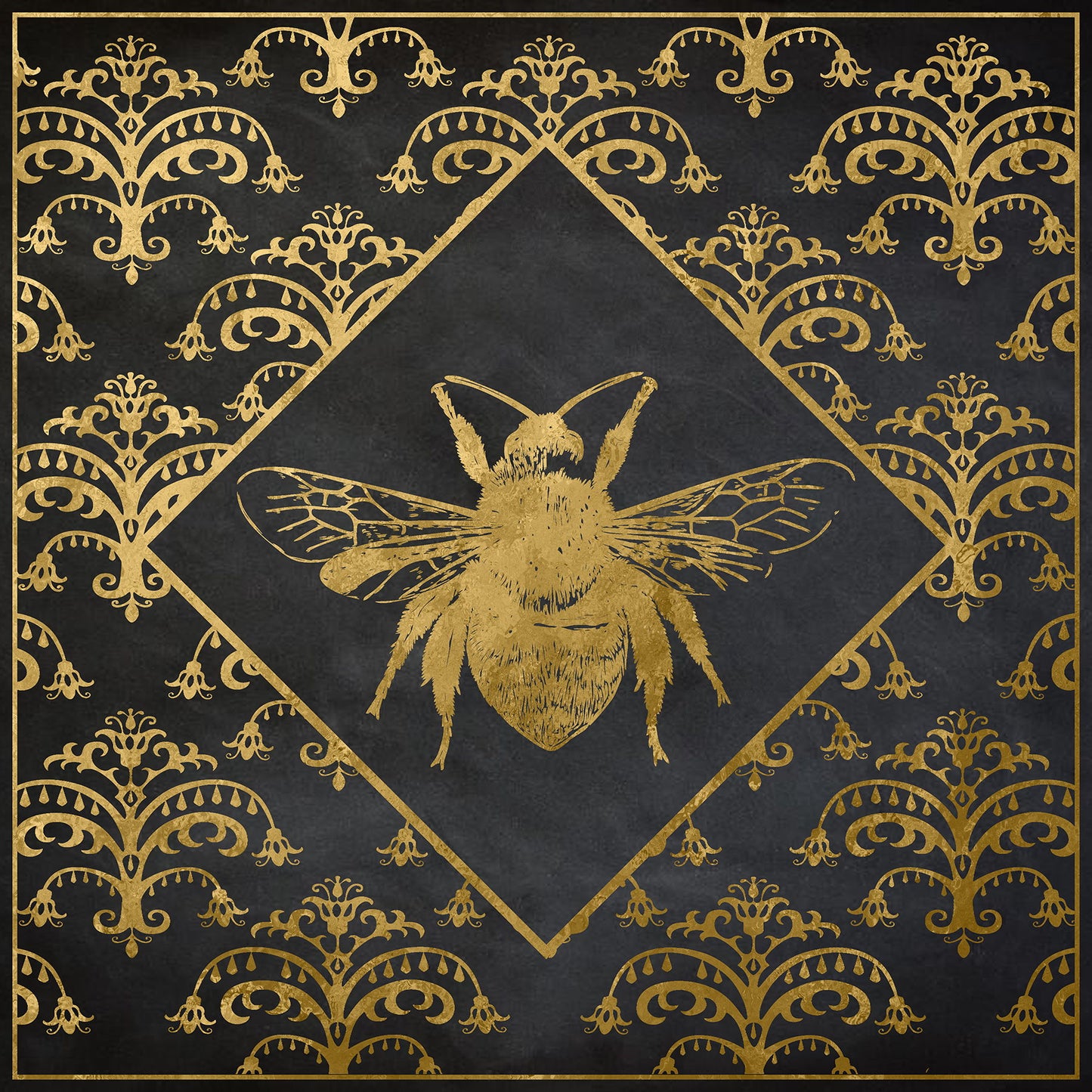 Busy Bee I By Daniela Santiago - Black