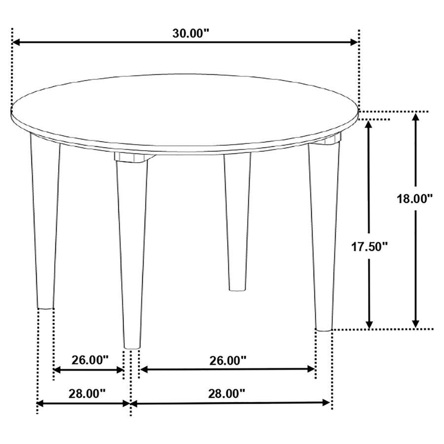 18" Coffee Table - White