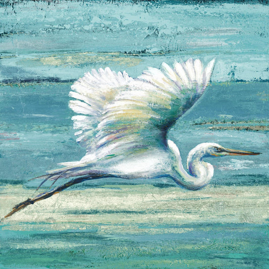 Small - Great Egret I By Patricia Pinto 35 X 35