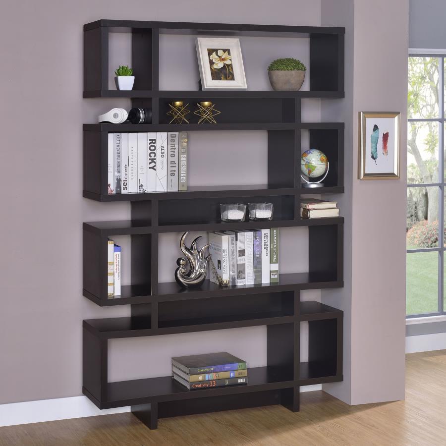 Coaster - 4-tier Open Back Bookcase