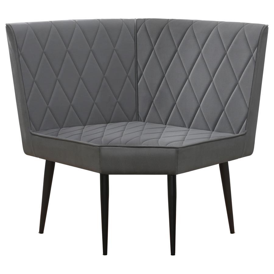 Moxee - Upholstered Tufted Corner Bench - Gray